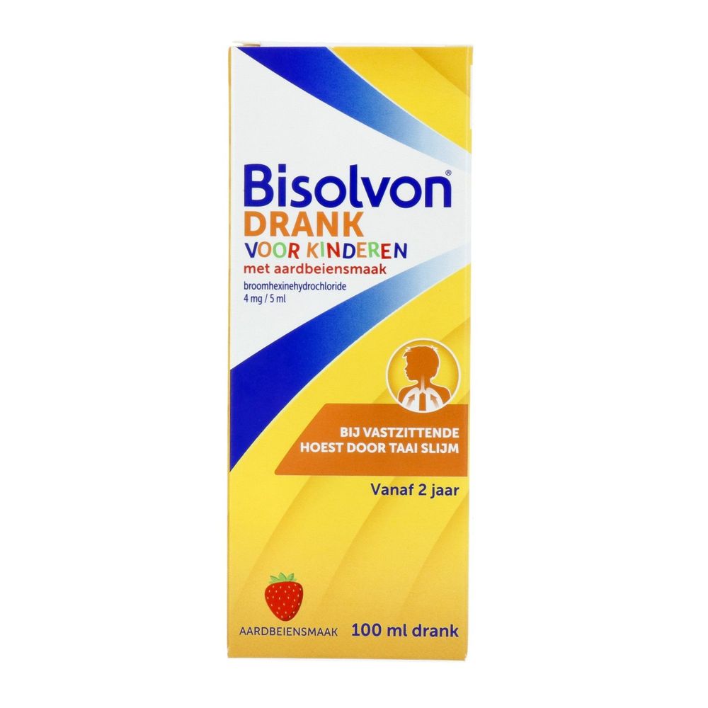 Bisolvon Drank kind aardbei 100 ml