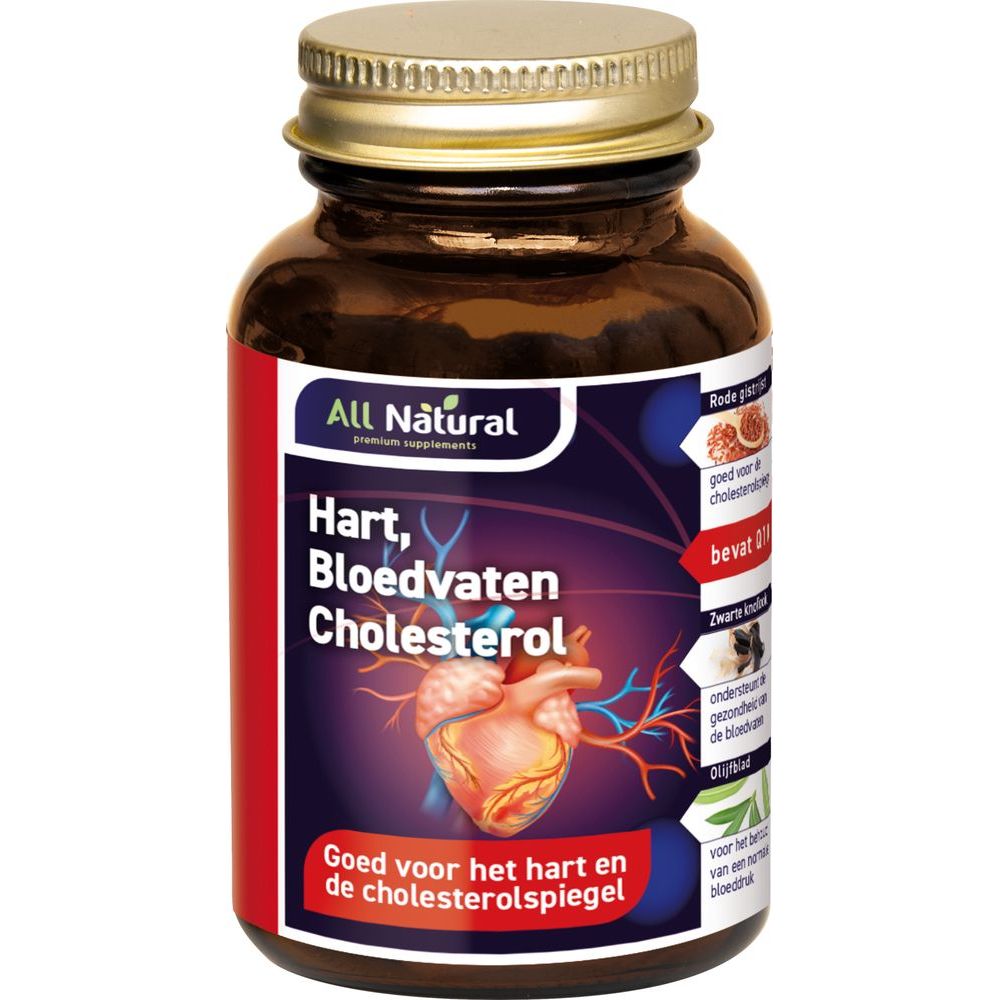 All Natural Hart, Bloedvaten Cholesterol Capsules 30 vcp