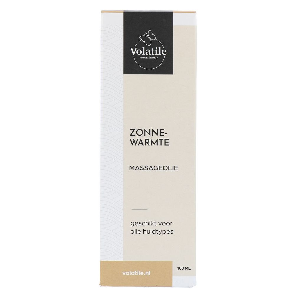 Volatile Massageolie zonnewarmte glas met pomp 100 ml