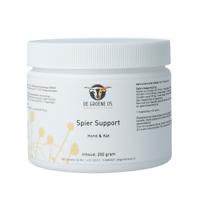 De Groene Os Spier support hond & kat 200 gram
