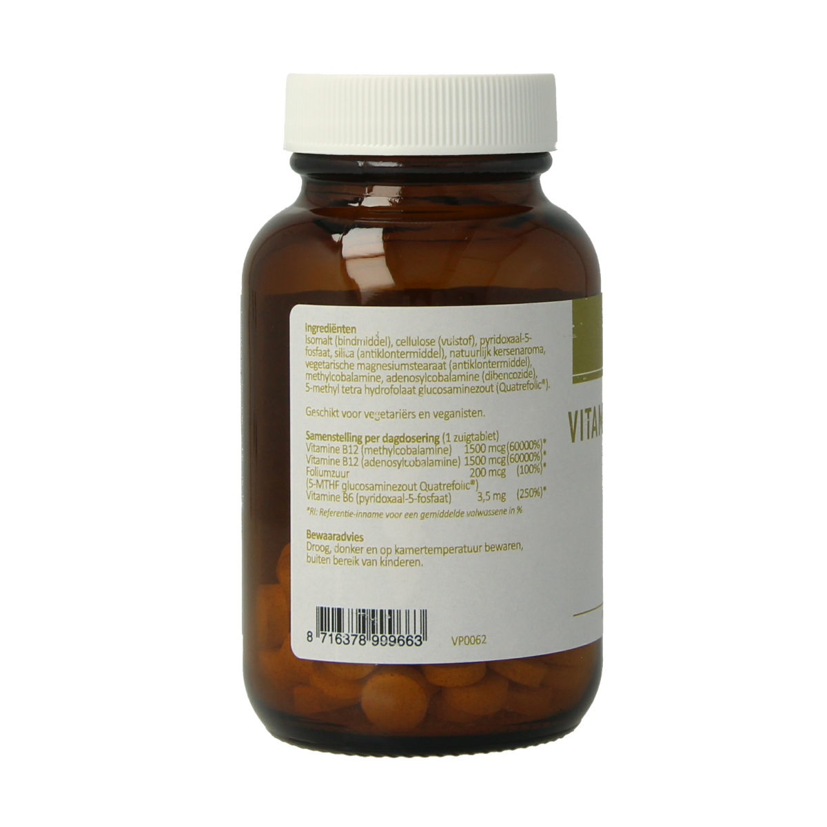 van der Pigge Vitamine B12 complex 90 zuigtabletten