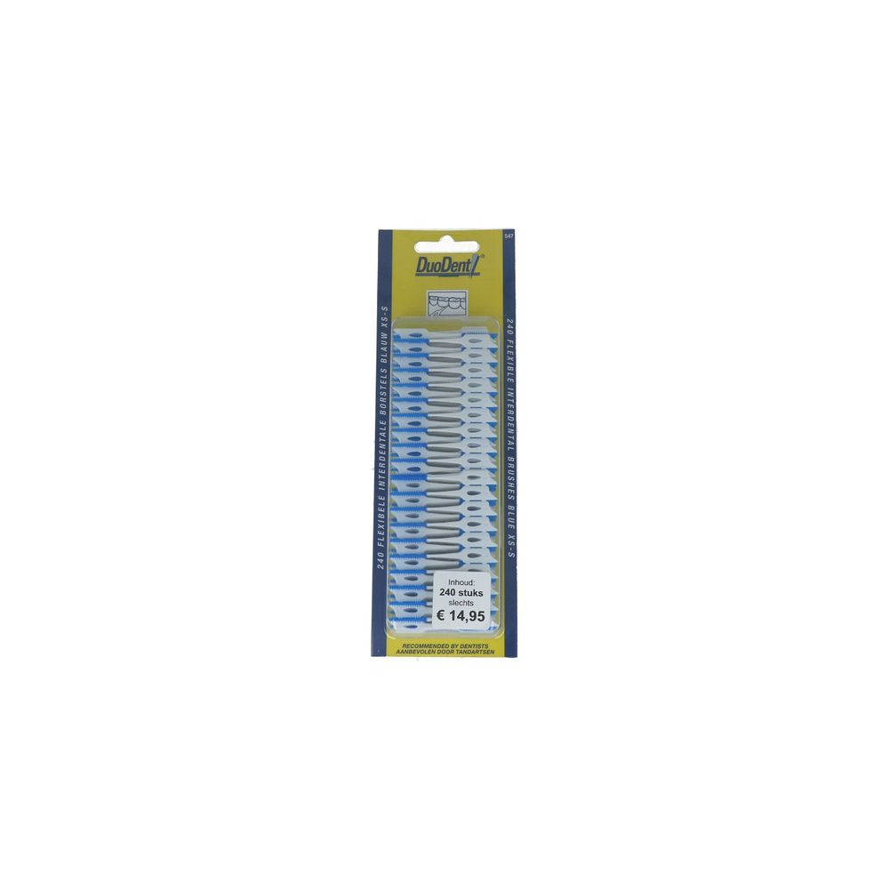 Duodent Flexibele Interdentale Borstels Blauw XS-S 240 stuks