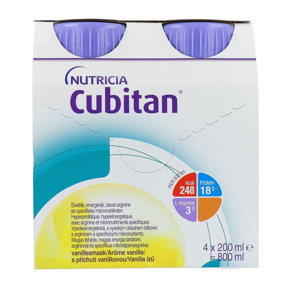 Nutricia Cubitan Vanille 4 stuks