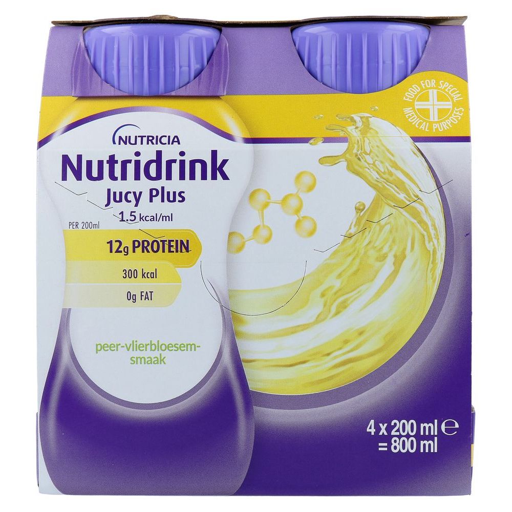 Nutridrink Jucy Plus Peer-Vlierbloesem 800 ml