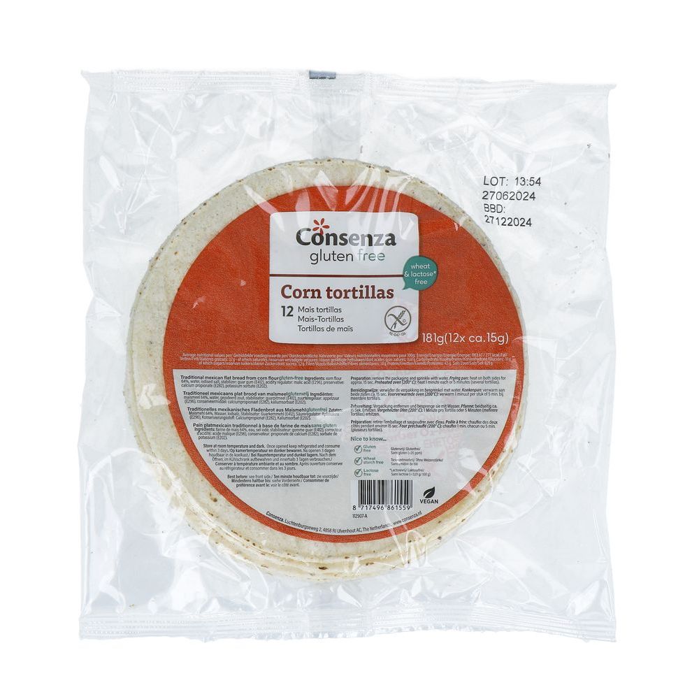 Consenza Glutenvrije Maistortilla's Essentials 12 st