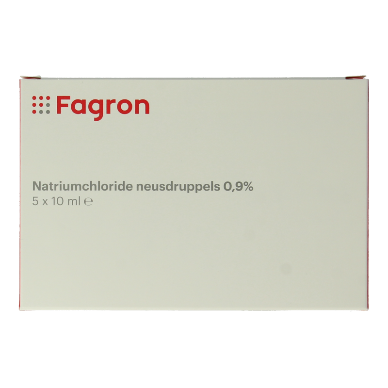 Fagron Natriumchloride neusdruppels 0.9% 10ml 5 stuks