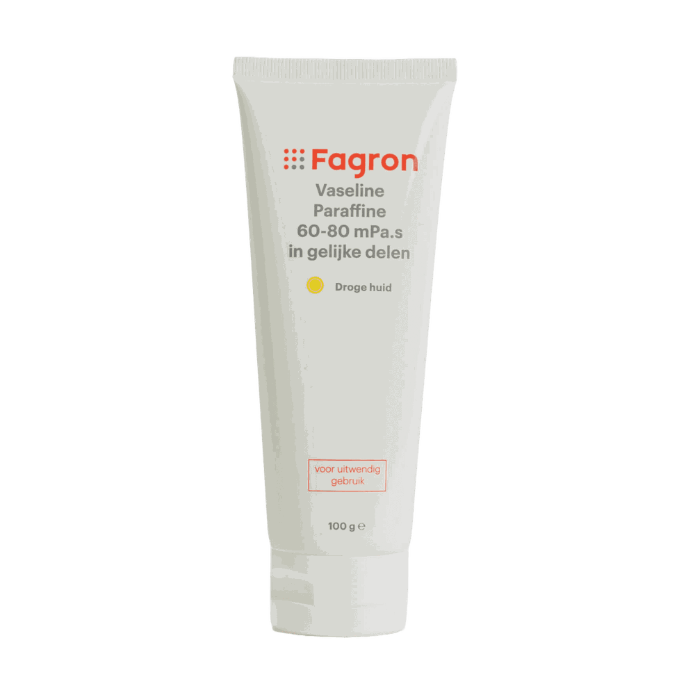 Fagron Vaseline Paraffine 60-80 mPa.s In Gelijke Delen 100 gr