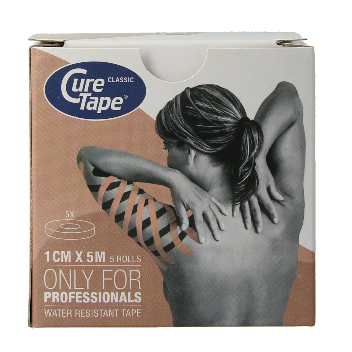 Curetape cure tape 1cm x 5mt beige 5 stuks