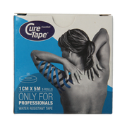 Curetape Kinesiotape blauw 1cm x 5m 5 stuks