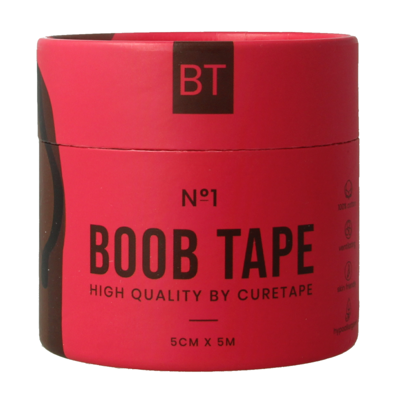 Cure Tape Boobtape no 1 incl. nipple covers - 5cm x 5m blac