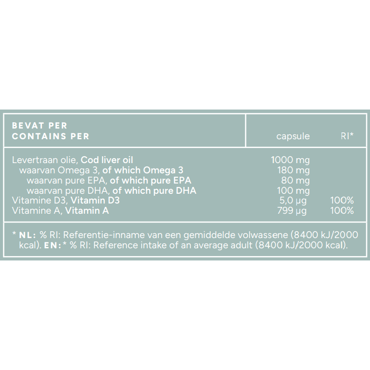 Mattisson Levertraan Olie 1000 mg 120 capsules