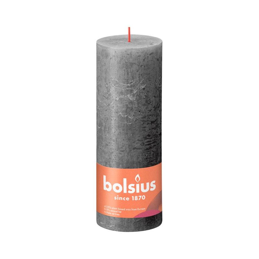 Bolsius Rustiek Stompkaars Stormy Grey 190/68 1 st