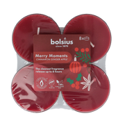 Bolsius Maxlicht merry moments cinnamon ginger 8 stuks