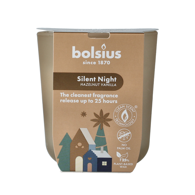 Bolsius Geurglas silent night hazelnut vanilla
