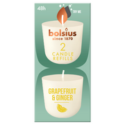 Bolsius Clean Light Geurkaars Navul Grapefruit & Ginger 2 st
