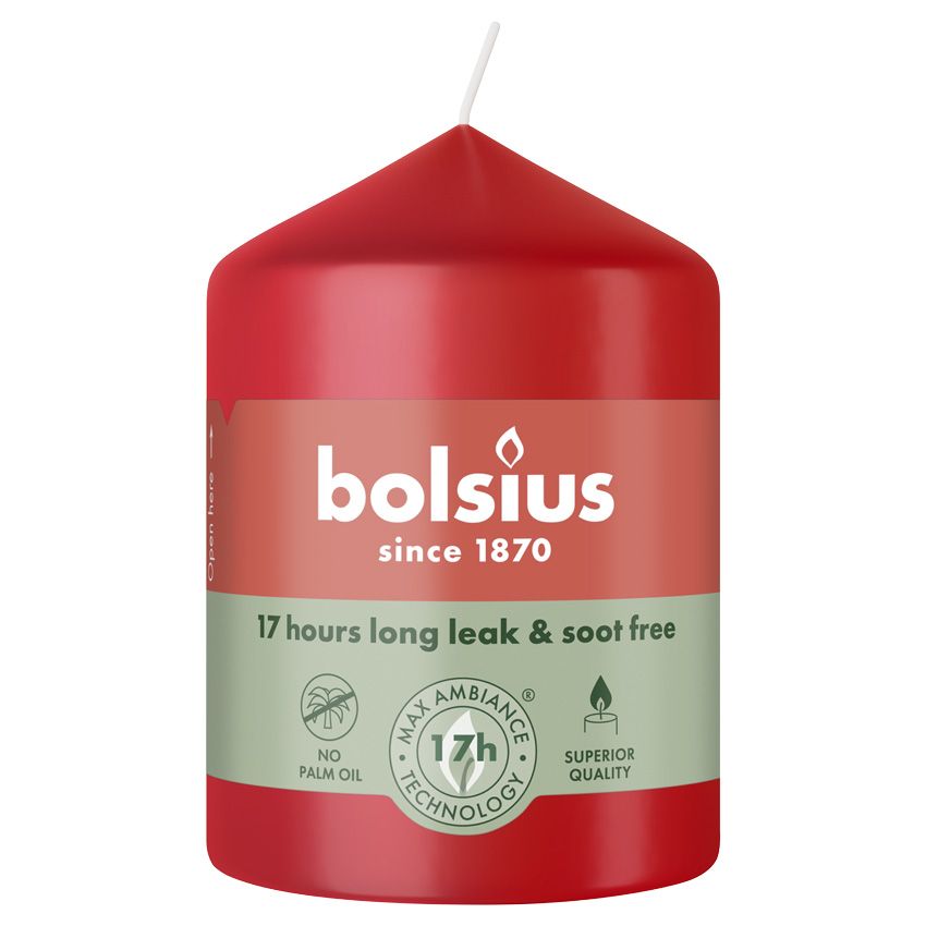 Bolsius Stompkaars 80/58 Delicate Red 1 st