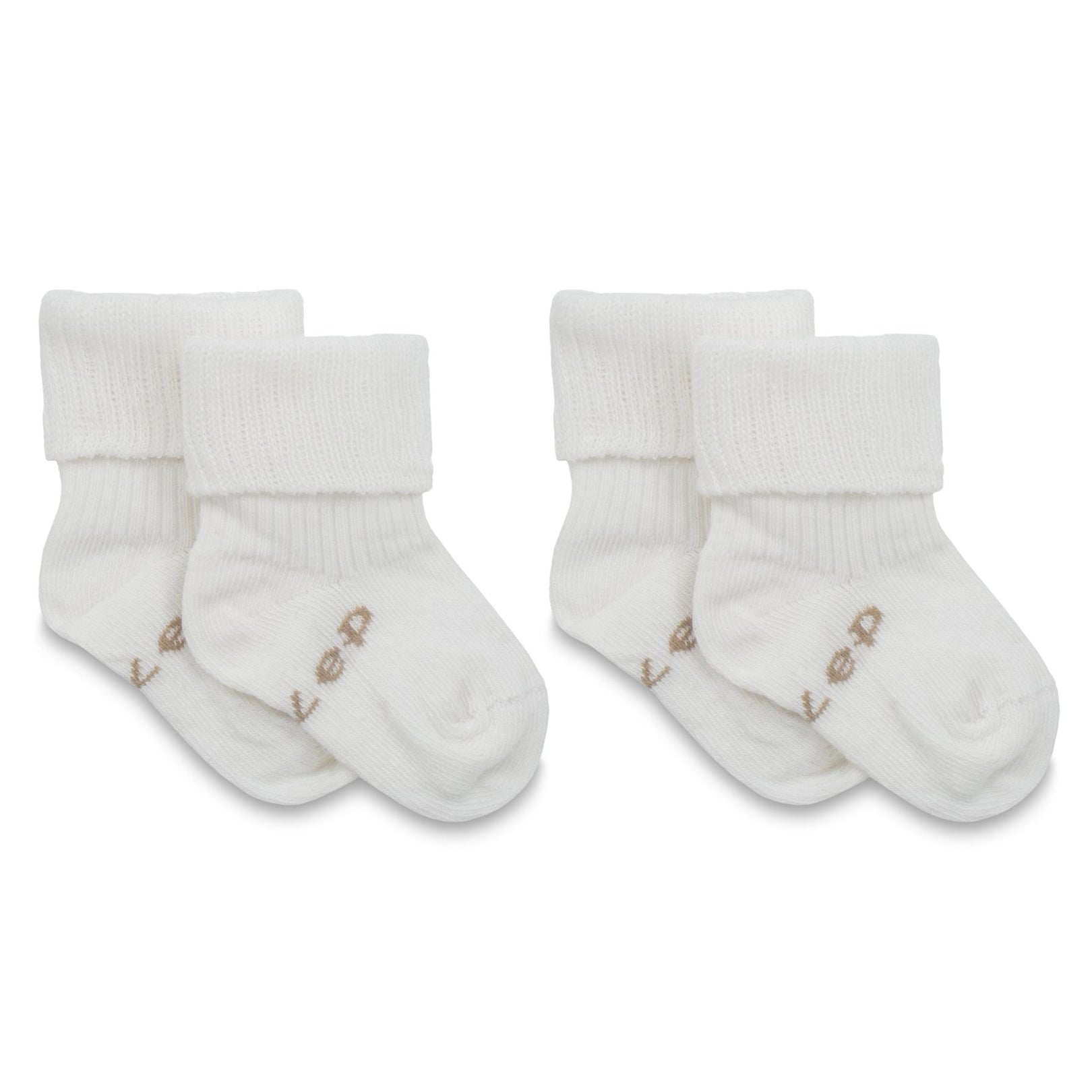 Kipkep Blijf baby sokjes 0-6 mnd offwhite/wit 2 paar
