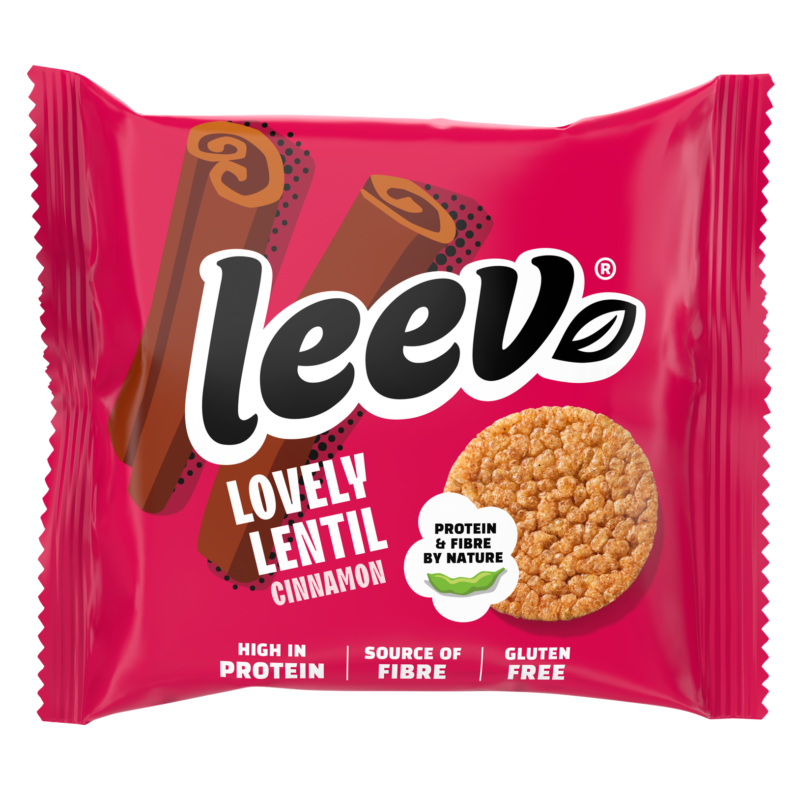Leev  bio–LOVELY LENTIL wafels kaneel 20g (1x2st) 20 gram