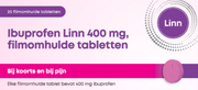 Linn Ibuprofen 400 mg roze tablet 20 tabletten