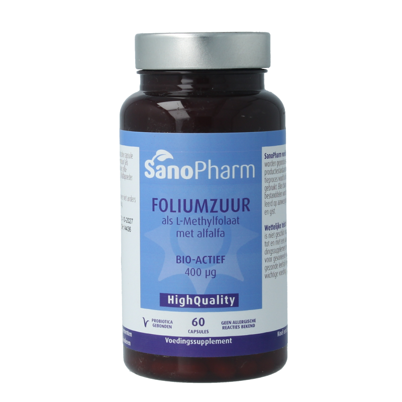 Sanopharm Foliumzuur met alfalfa high quiality 60 capsules