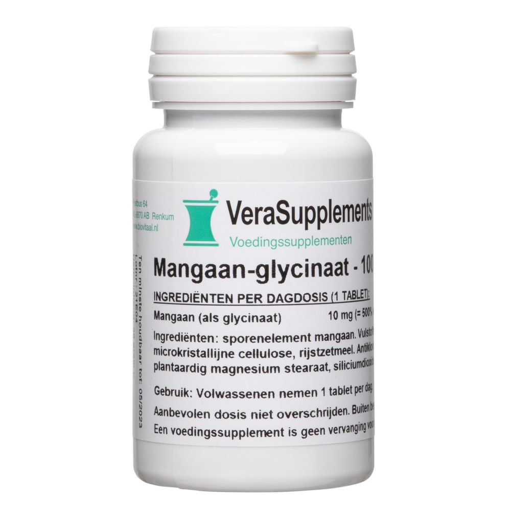 VeraSupplements Mangaan Glycinaat Tabletten 100 tb