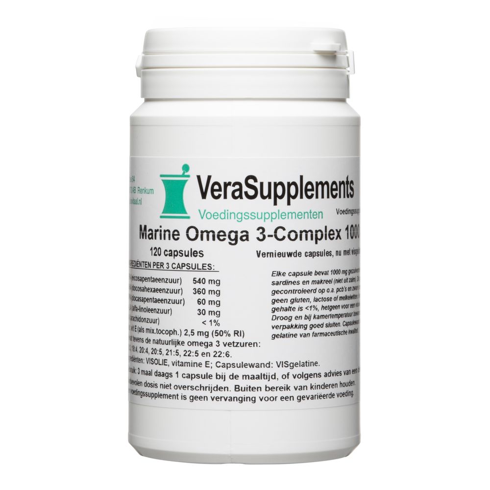 VeraSupplements Marine Omega 3 Complex 1000 mg Capsules 120 cp
