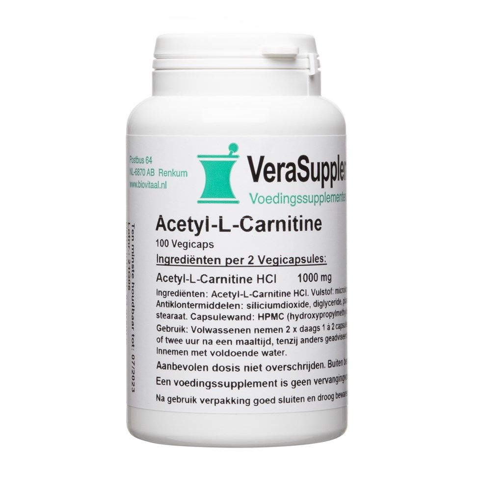 VeraSupplements Acetyl L Carnitine Capsules 100 vcp