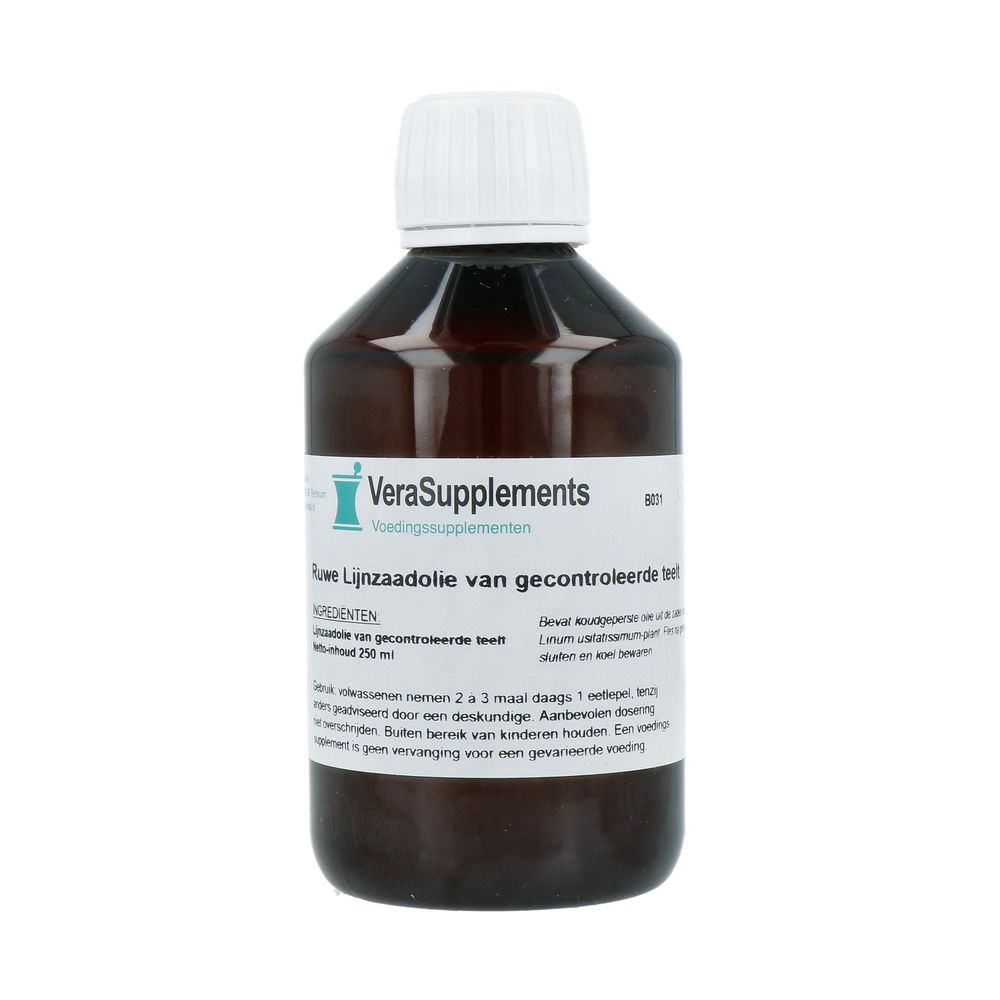 Verasupplements Ruwe Lijnzaadolie 250 ml
