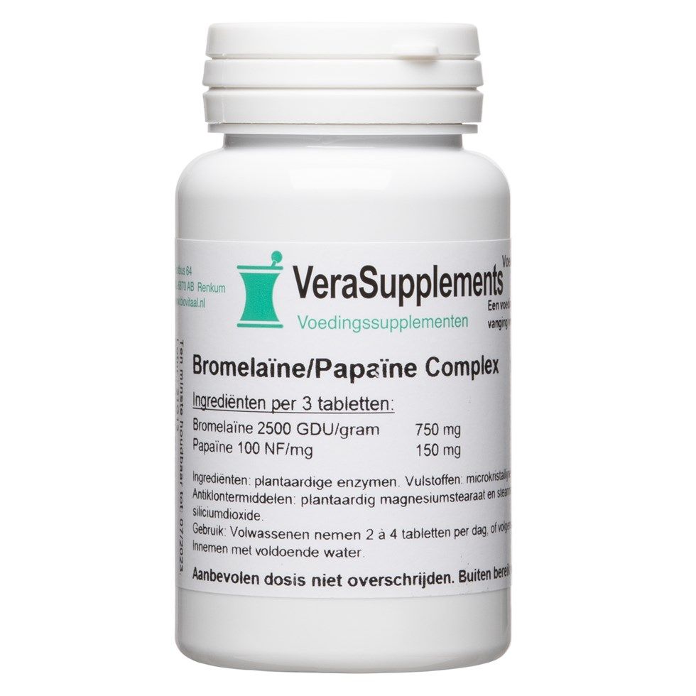 VeraSupplements Bromelaïne/Papaïne Complex Tabletten 100 tb