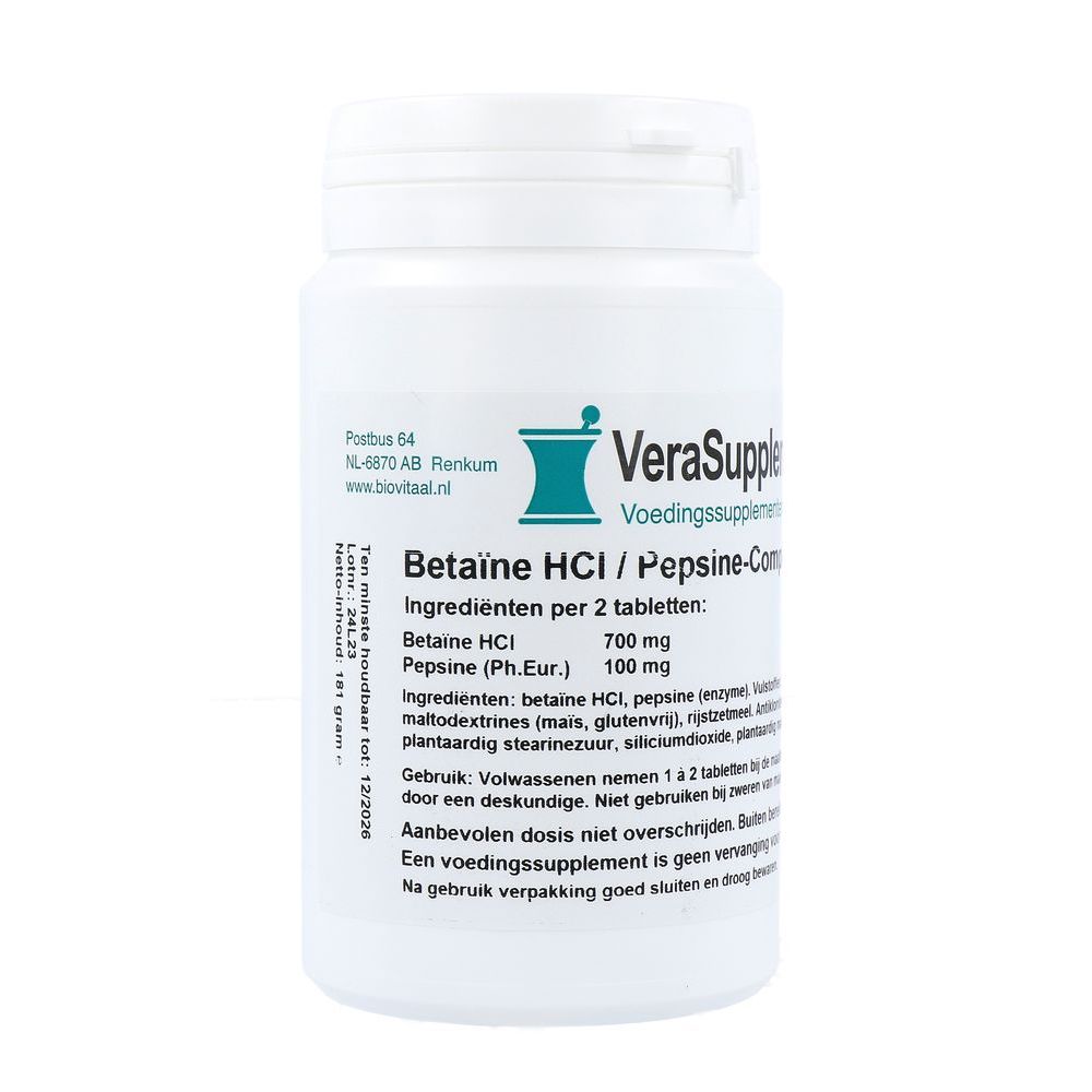 Verasupplements Betaine-HCL / Pepsine-Complex Tabletten 200 tabletten