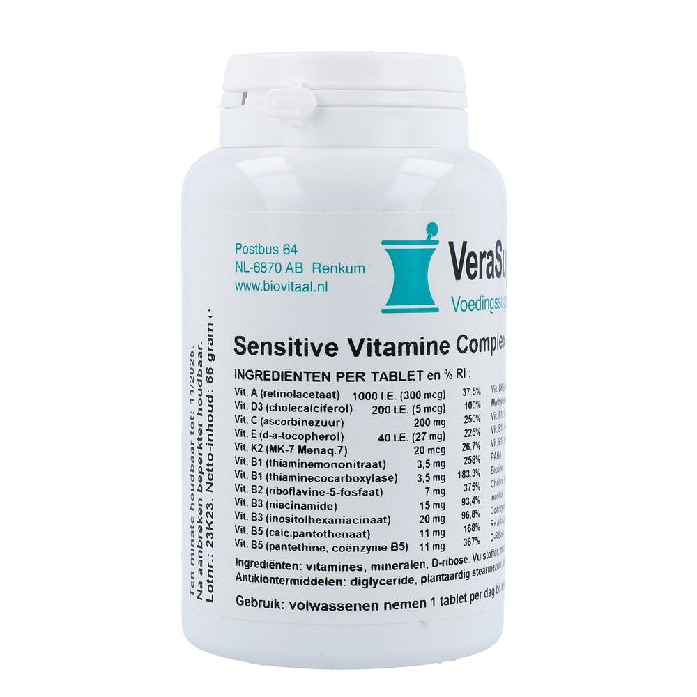 VeraSupplements Sensitive Vitamine Complex Tabletten 60 tb