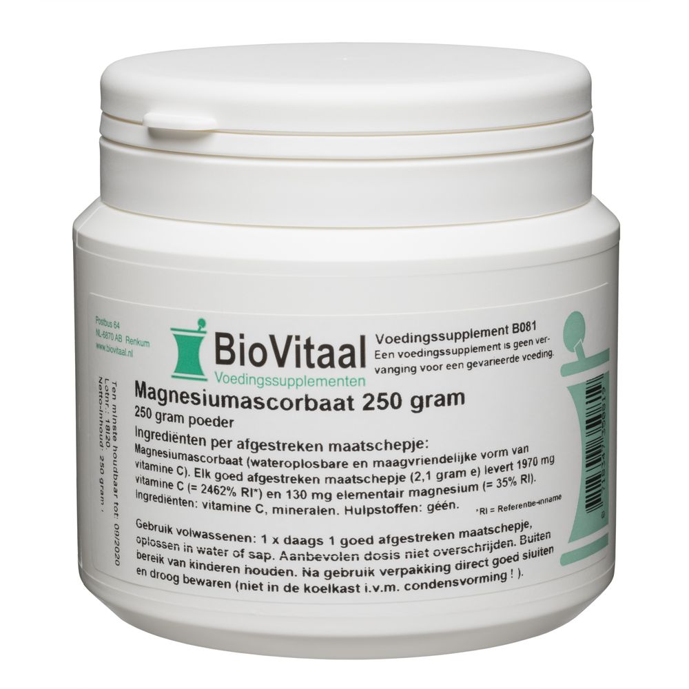VeraSupplements Magnesiumascorbaat Poeder 250 gr