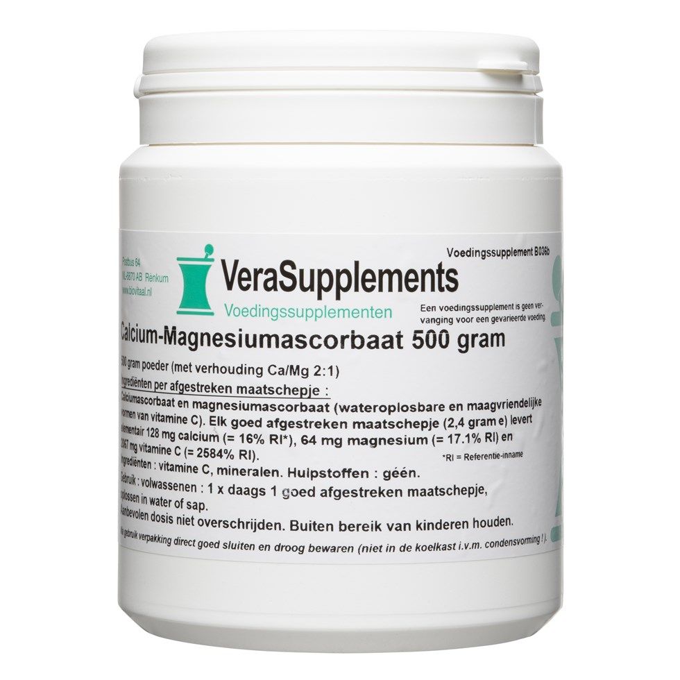 VeraSupplements Calcium-Magnesiumascorbaat Poeder 500 gr