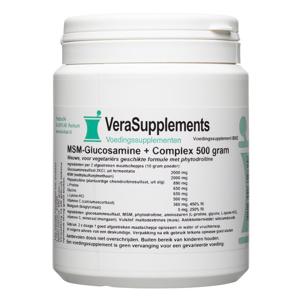 VeraSupplements MSM-Glucosamine+ Complex Poeder 500 gr