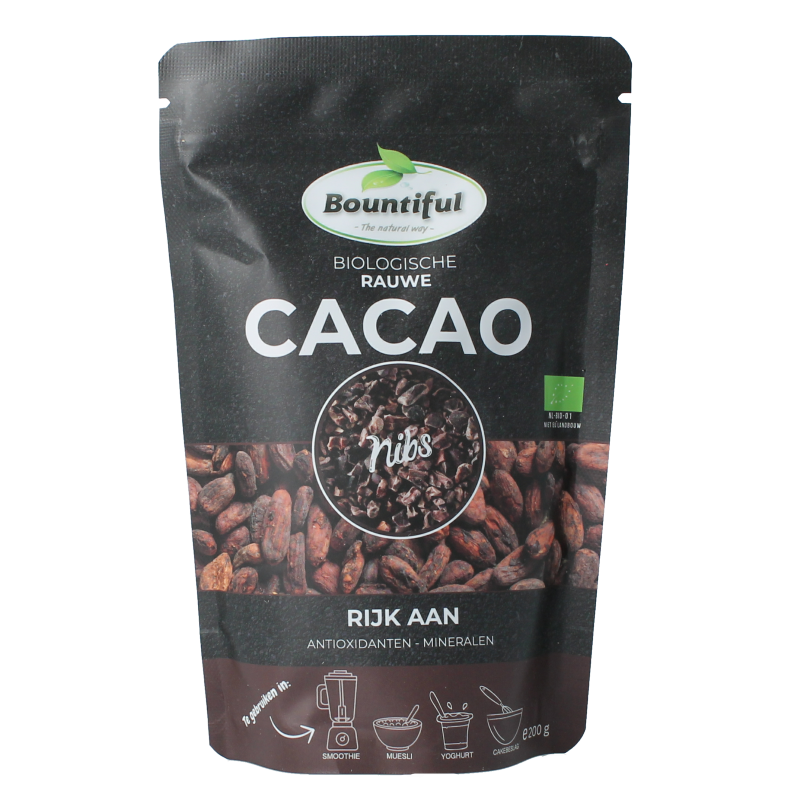Bountiful Cacao nibs raw bio 200 gram