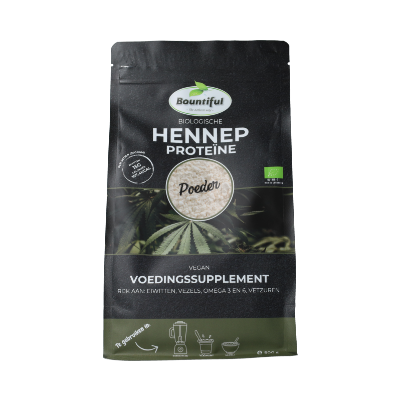 Bountiful Vegan hennep proteine poeder bio 500 gram