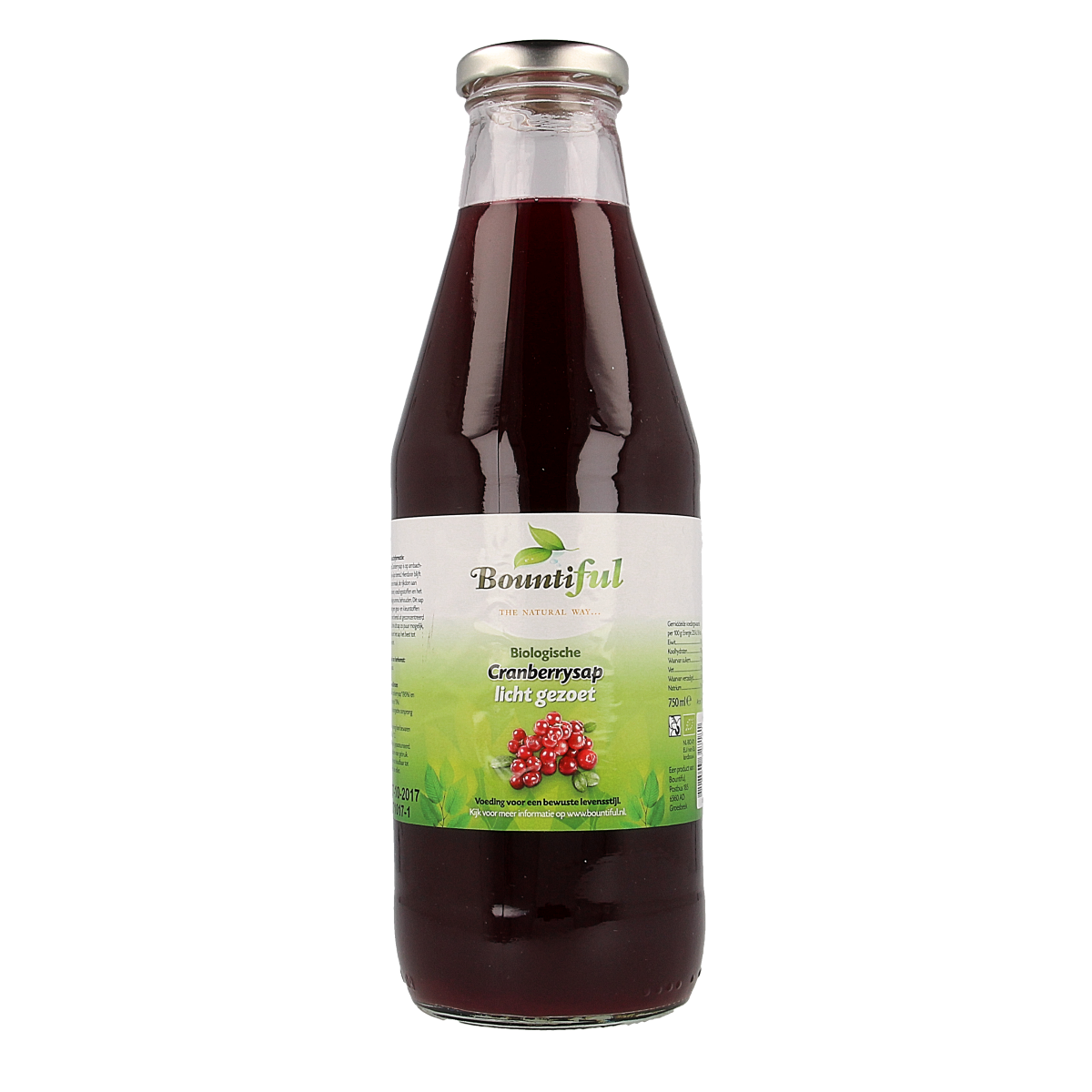 Bountiful Cranberry sap gezoet 750 ml