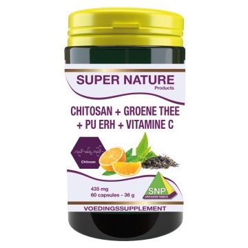 SNP Chitosan groene thee pu erh thee vitamine C 435 mg 60 capsules