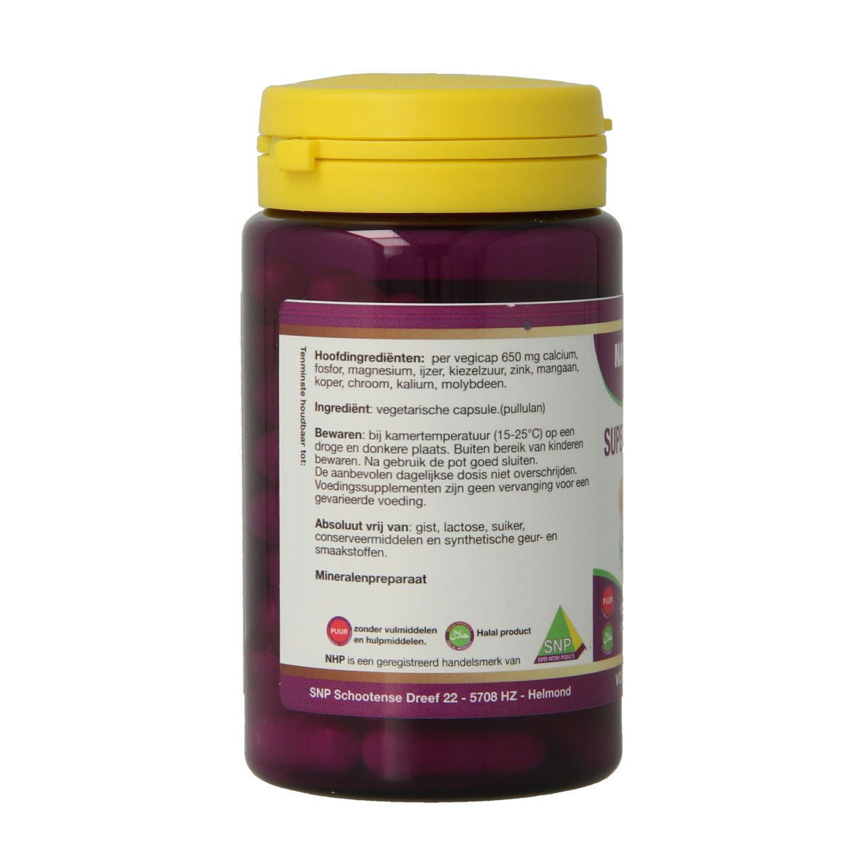 NHP Super multi mineralen 650 mg puur 60 capsules