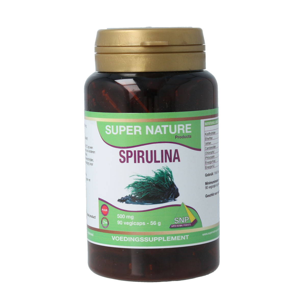 SNP Spirulina 500 mg puur 90 capsules