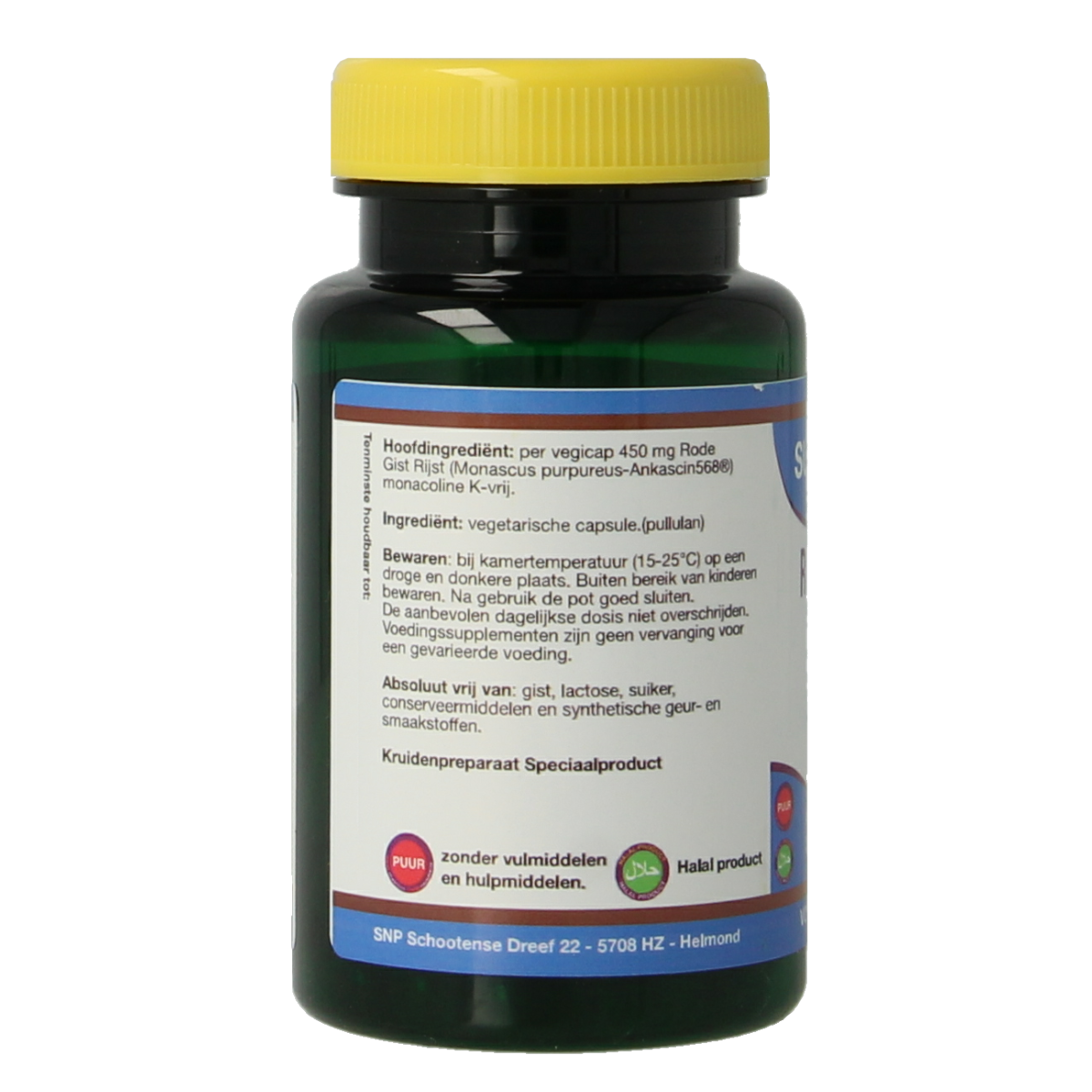 SNP Rode gist rijst monacoline K vrij 30 capsules