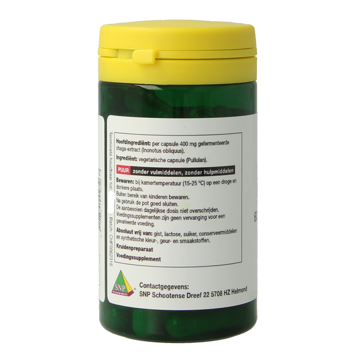 SNP Chaga fermented 400 mg puur 60 vcaps