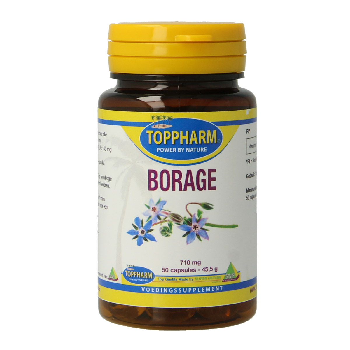 Toppharm Borage olie 50 softgels