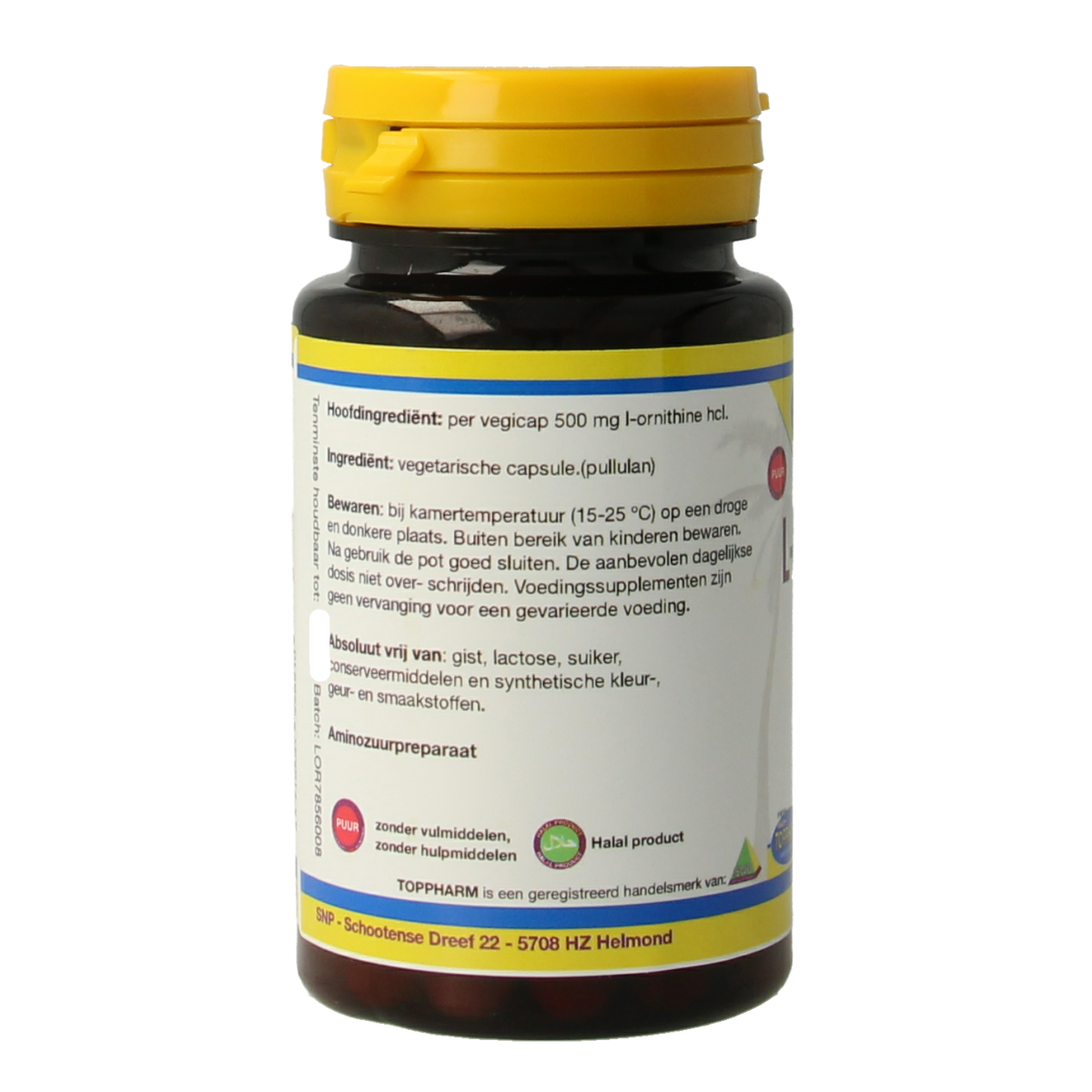 Toppharm L-ornithine puur 30 capsules