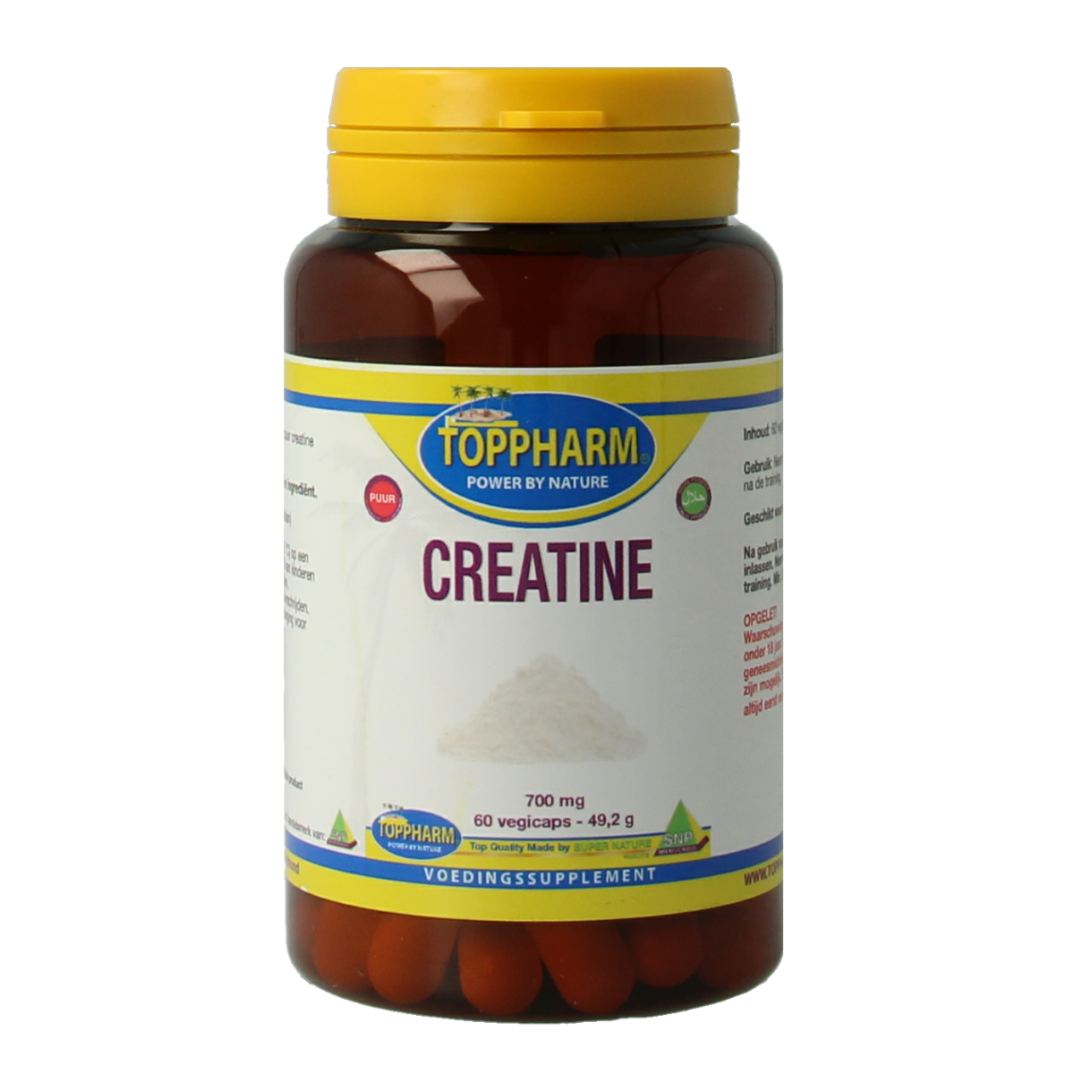 Toppharm Creatine 700 mg puur 60 capsules