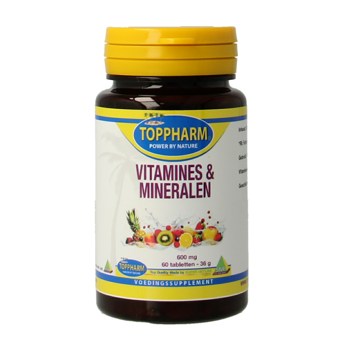 Toppharm Vitamines & Mineralen 60 tabletten