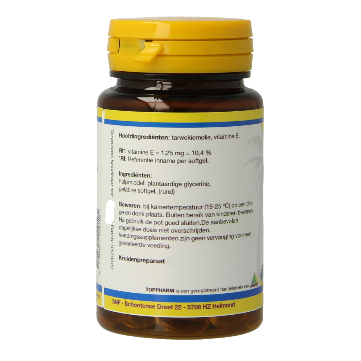 Toppharm Tarwekiemolie 500 mg 60 softgels