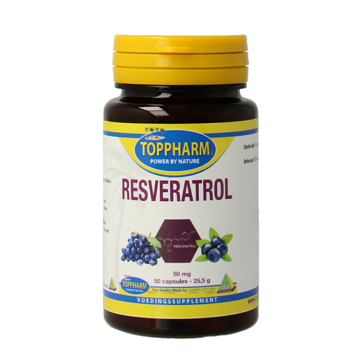 Toppharm Resveratrol 50 mg 50 capsules
