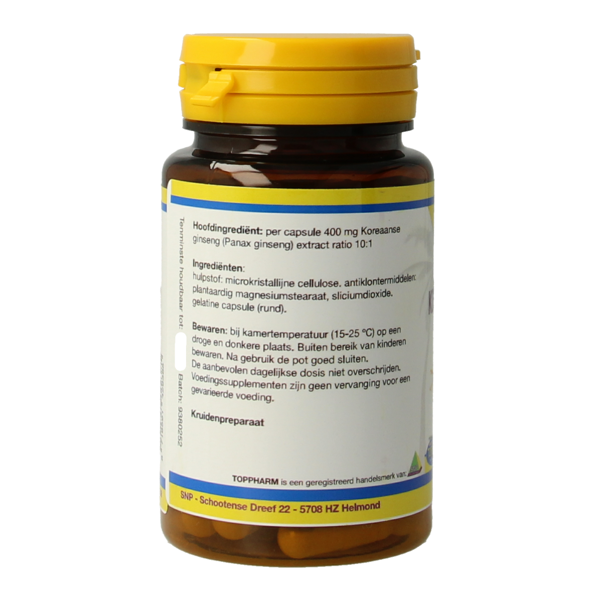 Toppharm Koreaanse Ginseng 4000 mg 50 capsules
