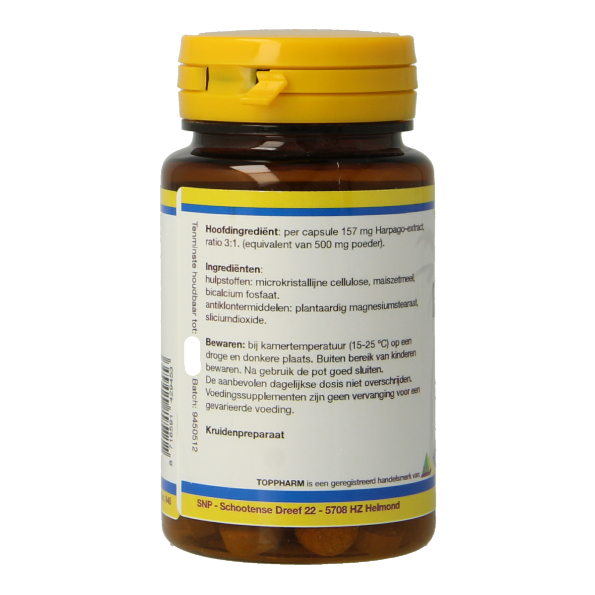 Toppharm Duivelsklauw 500 mg 60 tabletten